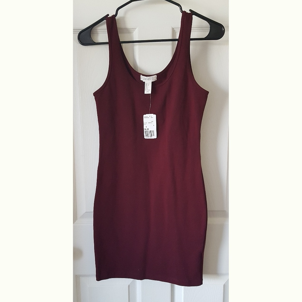 🌹NWT Forever 21 Maroon Bodycon Dress